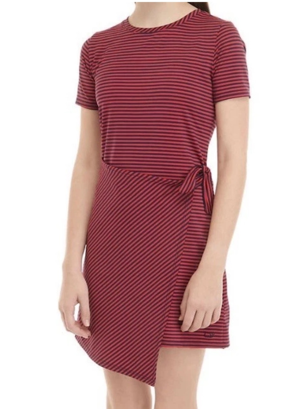 Vineyard Vines Dress Girls size XL Sankaty striped pullover Tee front Tie